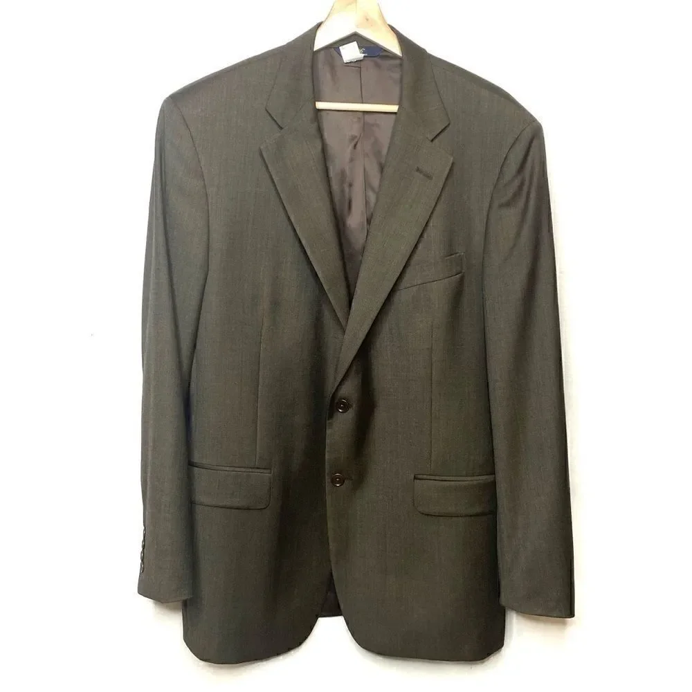 Brooks Brothers 346 brown wool 2 button sport coat size 42L